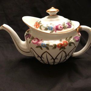 ROYAL DANUBE GOLD AND FLORAL TEAPOT
